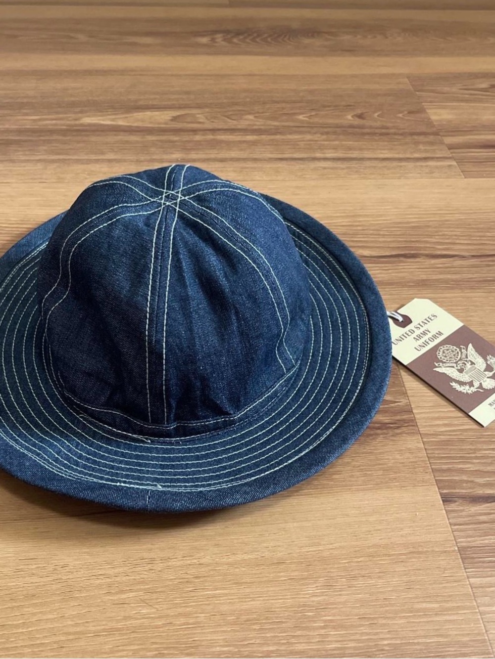 Men's Denim Bucket Hat - Navy Blue
